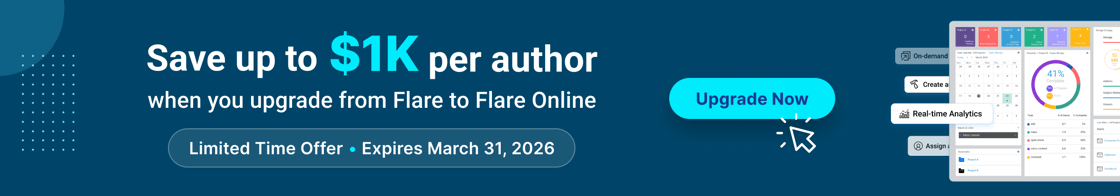 Save up to $1K per user when you upgrade to Flare Online